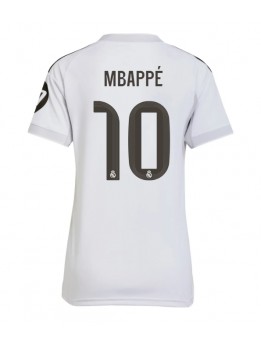 Ženski Nogometna dresi replika Real Madrid Kylian Mbappe #10 Domači 2025-26 Kratek rokav Ženski Nogometna dresi replika Real Madrid Kylian Mbappe #10 Domači 2025-26 Kratek rokav